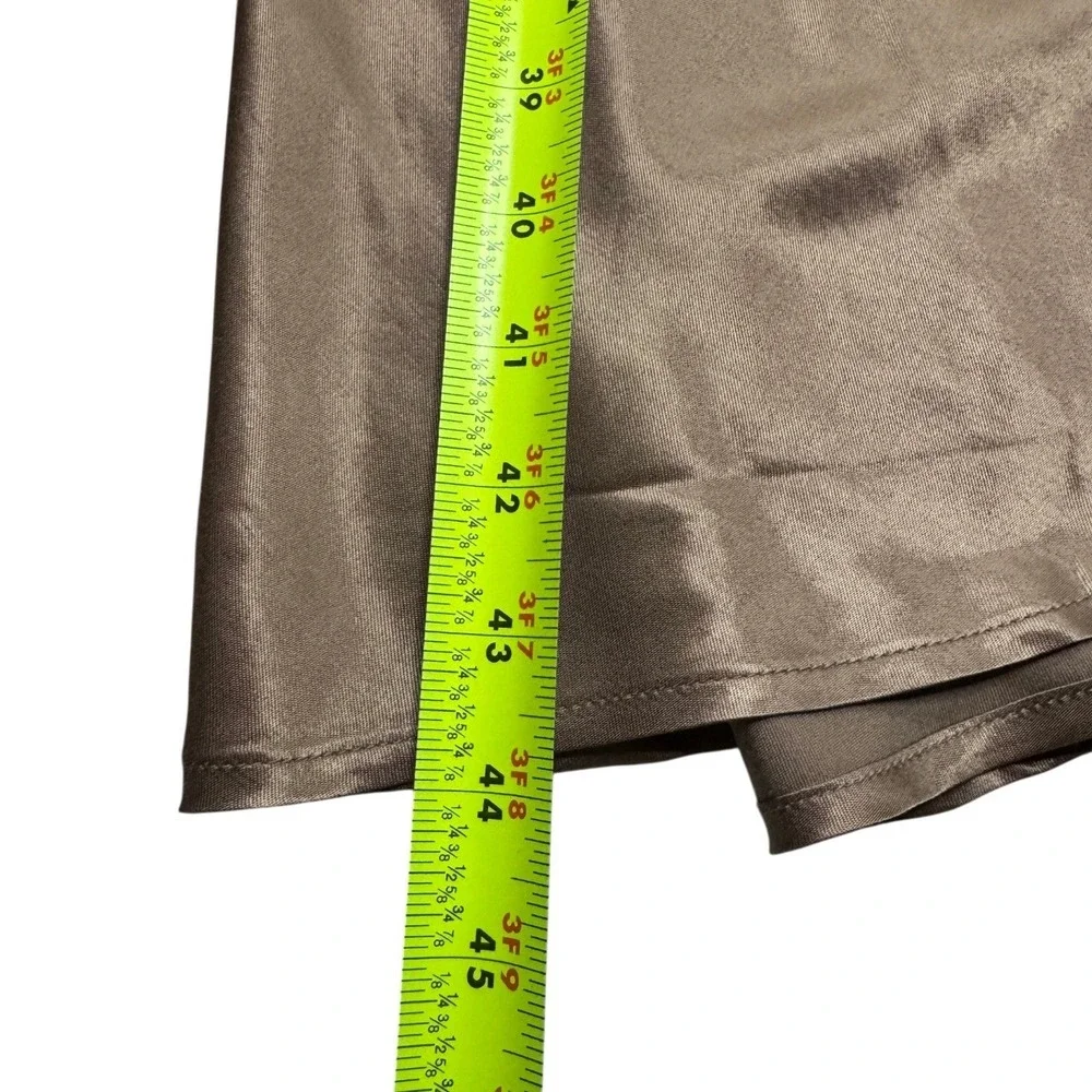 Nation LTD Maxi Skirt Women Size S Bronze Satin Viscose Rayon Slip Skirt Neutral